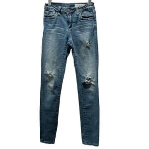 AG ED Jeans Adriano Goldschmied The Grace Slim Straight Distressed Blue Kids 10